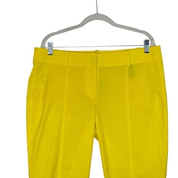 Ann Taylor The Carnegie Crop Pants in Yellow | Size 12 - Picture 3 of 10